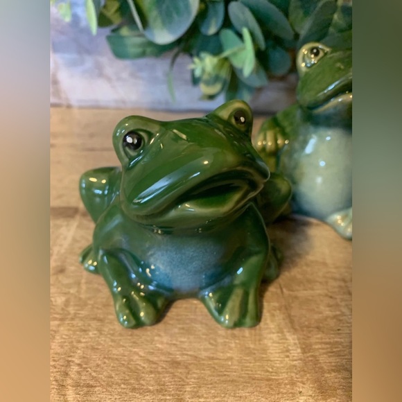 🐸 3 CERAMIC GNOME FIGURINES 🐸 - Picture 3 of 5